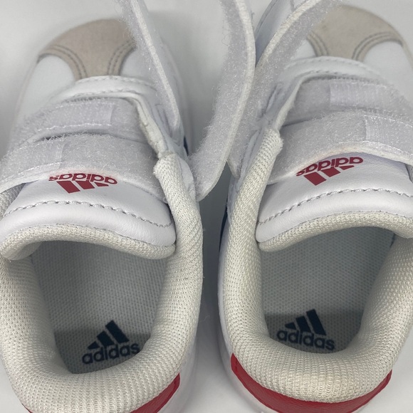 Adidas Kids’ VL Court 3.0 CF Sneakers Size 6K White/Navy/Red - Picture 12 of 12